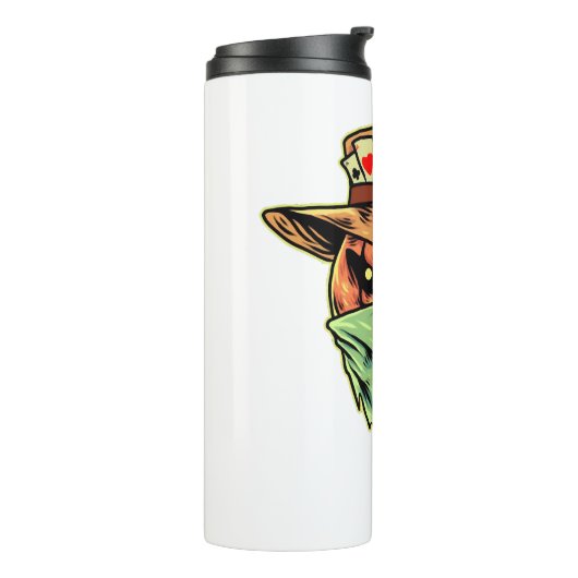 Cowboy in halloween thermosbecher (Nach links gedreht)