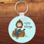 Cowboy in Training Tshirts and Gifts Schlüsselanhänger (Vorderseite)