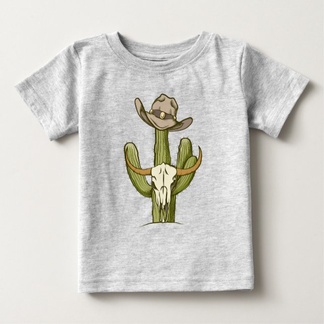 Cowboy in West Cactus Yeehaw Gift Ideas T - Shirt (Vorderseite)