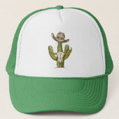 Cowboy in Western Cactus Yeehaw - Geschenkideen Truckerkappe (Vorderseite)