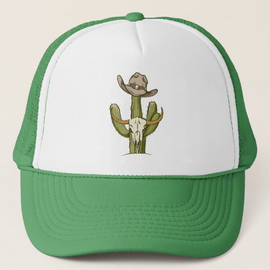 Cowboy in Western Cactus Yeehaw - Geschenkideen Truckerkappe (Vorderseite)