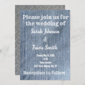 Cowboy Industrial Wedding Einladung (Vorne/Hinten)