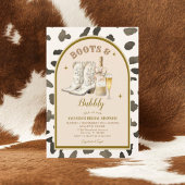 Cowboy Ivory Boots & Bubbly Brautparty Einladung