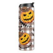 Cowboy Jack O' Lantern Halloween Pumpkin Thermosbecher (Nach links gedreht)