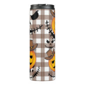 Cowboy Jack O' Lantern Halloween Pumpkin Thermosbecher (Rückseite)