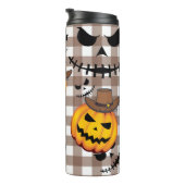 Cowboy Jack O' Lantern Halloween Pumpkin Thermosbecher (Nach rechts gedreht)