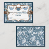 Cowboy Jeans and Chaps Diaper Raffle Ticket Begleitkarte (Vorne/Hinten)