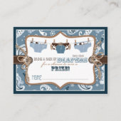 Cowboy Jeans and Chaps Diaper Raffle Ticket Begleitkarte (Vorderseite)