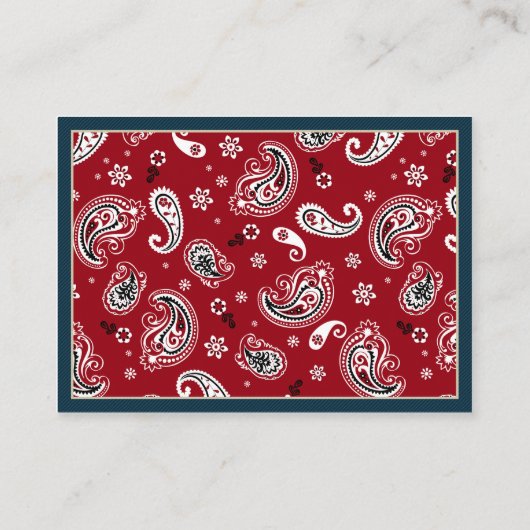 Cowboy Jeans and Chaps Diaper Raffle Ticket Begleitkarte (Rückseite)