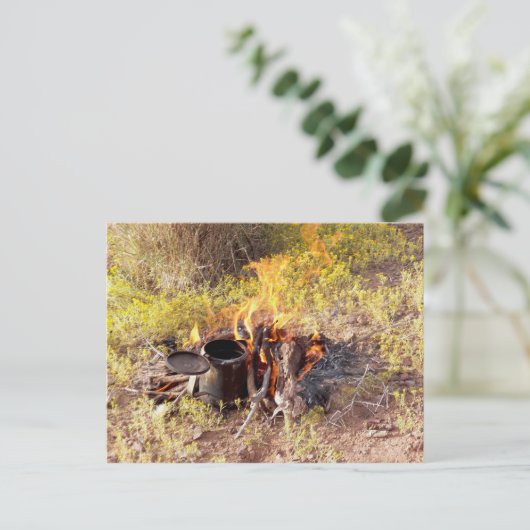 Cowboy-Kaffee in Dolan Springs, Arizona Postkarte (Stehend Vorderseite)