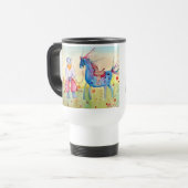 Cowboy-Kaffee Reisebecher (Vorderseite Links)