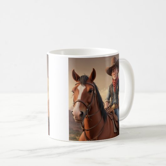 Cowboy Kaffeetasse (VorderseiteRechts)