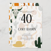 Cowboy-Kaktus des 40. Westerns Einladung (Vorne/Hinten)