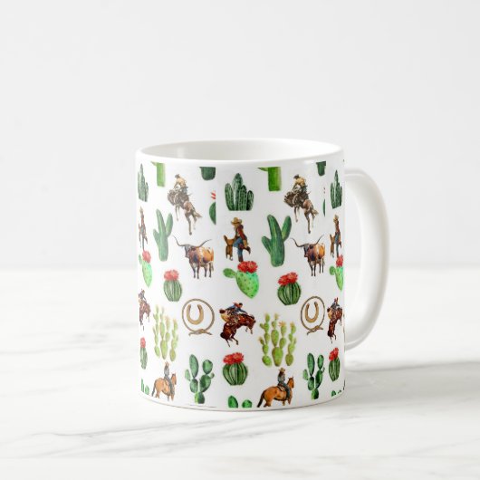 Cowboy-Kaktus Kaffeetasse (VorderseiteRechts)