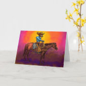 Cowboy Karte (Gelbe Blume)