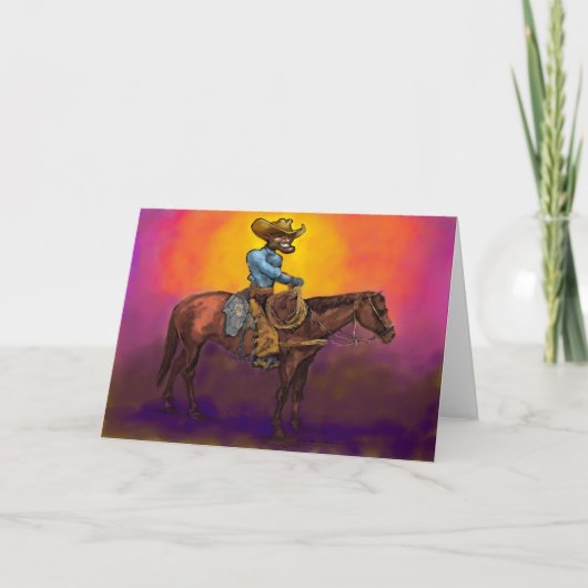 Cowboy Karte (Vorderseite)