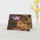 Cowboy Karte (Gelbe Blume)