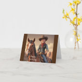 Cowboy Karte (Gelbe Blume)