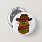 Cowboy-Kartoffel Button (Vorne & Hinten)