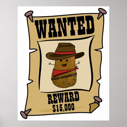 Cowboy-Kartoffel gesucht Poster (Vorne)