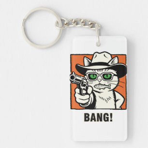 Cowboy-Katz-Anhänger Schlüsselanhänger