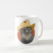 Cowboy Katze Kaffeetasse (VorderseiteRechts)