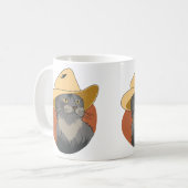 Cowboy Katze Kaffeetasse (Vorderseite Links)