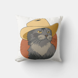 Cowboy Katze Kissen