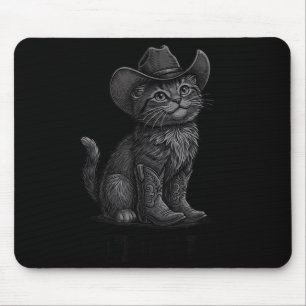 Cowboy-Katze Kitty Up Vintage Western-Katze Mousepad