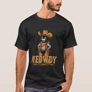 Cowboy-Katze Meowdy Katze Wilder Westen Western Lu T-Shirt