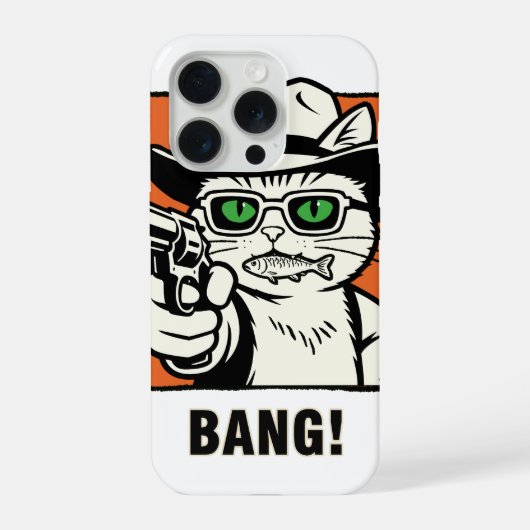 Cowboy-Katzen-Handyhülle iPhone Hülle (Rückseite)