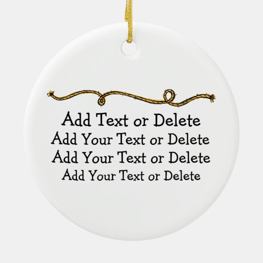 Cowboy Keramikornament (Hinten)