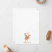 Cowboy Kid's Personalisiertes Geschichten Mitteilungskarte (Vorderseite/Rückseite Beispiel)