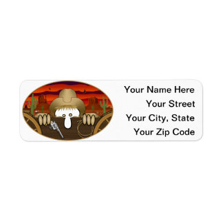 Cowboy Kilroy Address Label