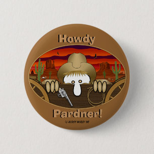 Cowboy Kilroy Knopf Button