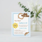 Cowboy Kinder Western Geburtstagsparty Einladungen (Stehend Vorderseite)