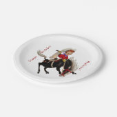 Cowboy-KinderParty Pappteller (Schrägansicht)