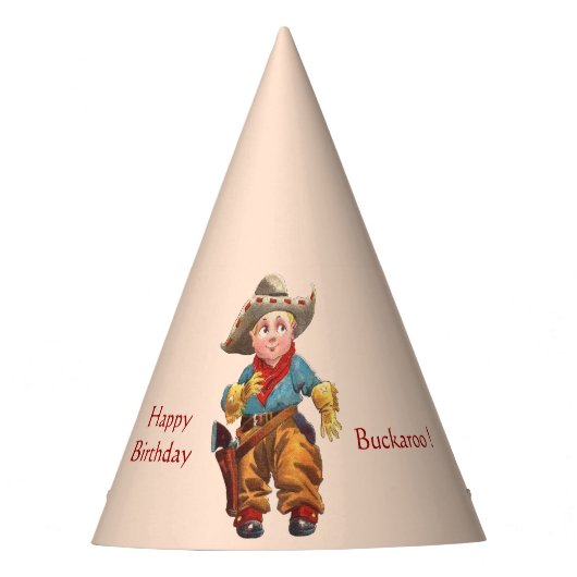 Cowboy-KinderParty Partyhütchen (Vorderseite)