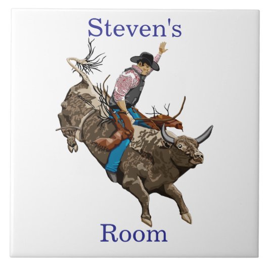 Cowboy-Kinderzimmer Fliese (Vorderseite)