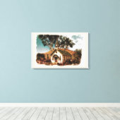 Cowboy-Kirche Leinwanddruck (Insitu (Holzboden))