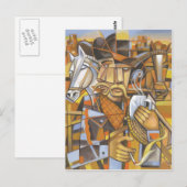 Cowboy-Kubismus Originelle Kunst Postkarte (Vorne/Hinten)
