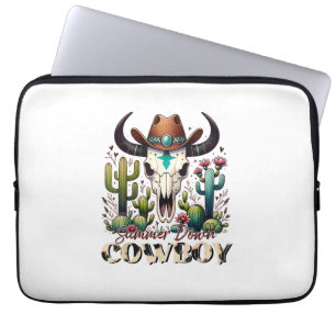 Cowboy-Kuh Skull-Western-Kaktus Laptopschutzhülle