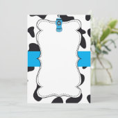 Cowboy Kuh Tierprint Babydusche Einladung (Stehend Vorderseite)