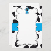 Cowboy Kuh Tierprint Babydusche Einladung (Vorne/Hinten)