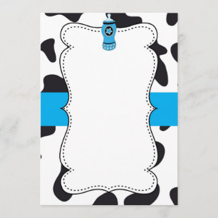 Cowboy Kuh Tierprint Babydusche Einladung