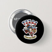 Cowboy-Kultur des Bundesstaates Texas Southern Sty Button (Vorne & Hinten)