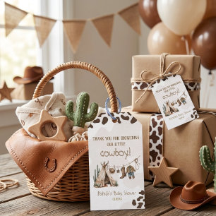 Cowboy-Land-Moderne Western-Wüsten-Baby-Party Geschenkanhänger