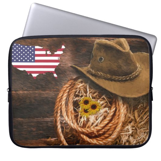 Cowboy Laptopschutzhülle (Vorderseite)