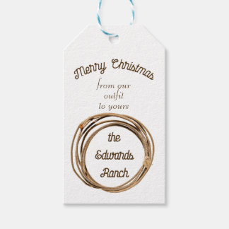 Cowboy Lariat Frohe Weihnachten Geschenkanhänger