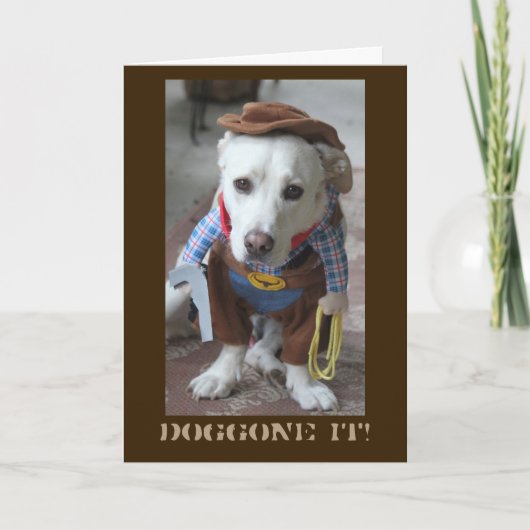 Cowboy Late Birthday Card Karte (Vorderseite)